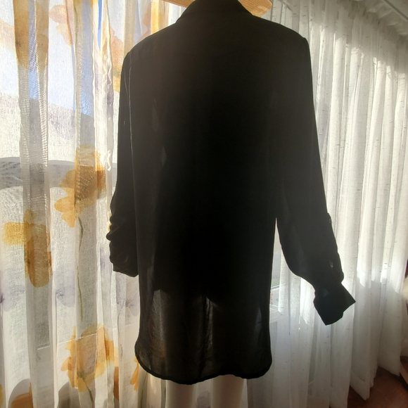 Kismet Black Button Up Blouse - Picture 5 of 7